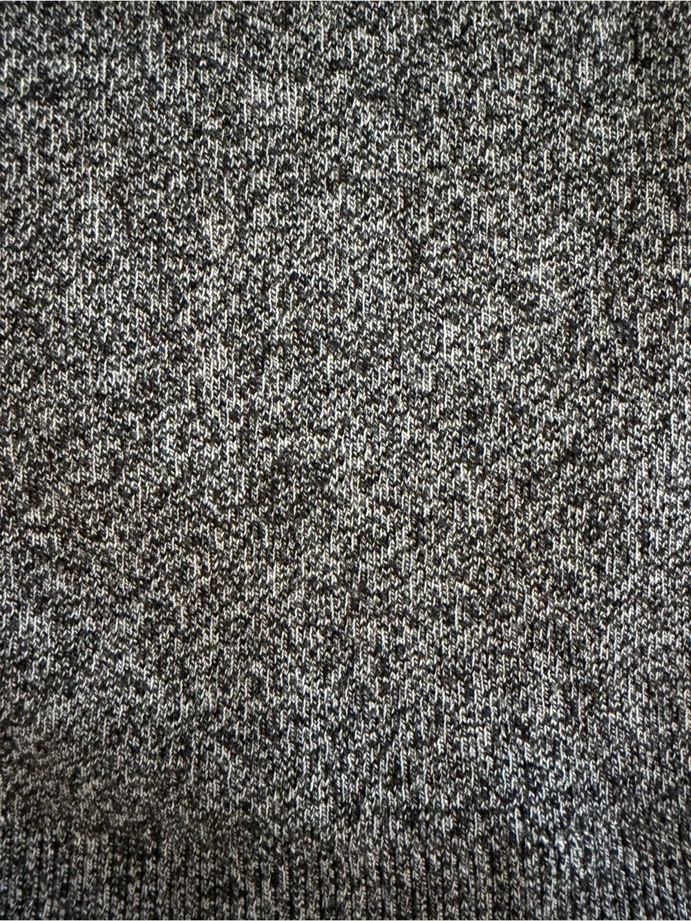 Murano Black White Marled Heather Cotton Cashmere Knit Scarf
